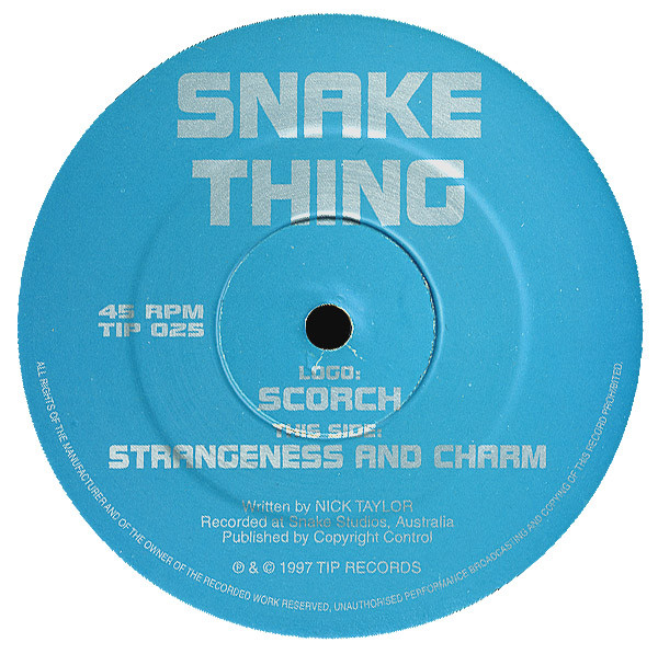 Cover zu Snake Thing - Scorch / Strangeness And Charm | 1997 | Vinyl | Electronic | UK Schallplatten Ankauf