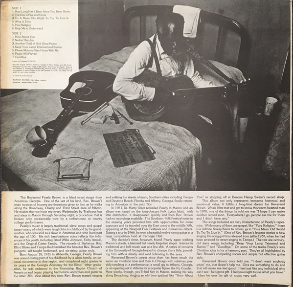 Cover zu Reverend Pearly Brown - It's A Mean Old World To Try To Live In | 1975 | Vinyl | Blues | US