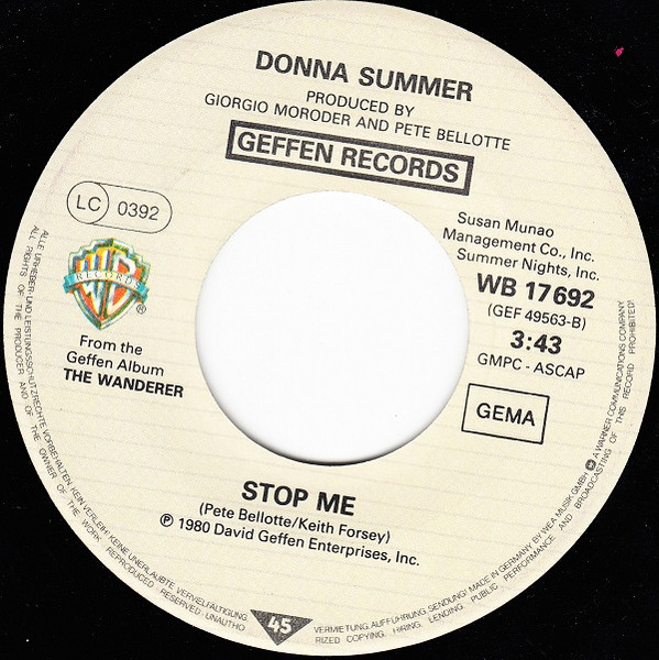Cover zu Donna Summer - The Wanderer | 1980 | Vinyl | Electronic, Rock, Funk / Soul | Germany Schallplatten Ankauf