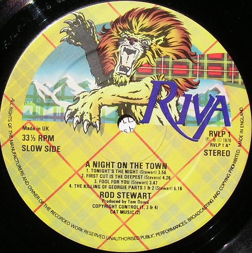Cover zu Rod Stewart - A Night On The Town | 1976 | Vinyl | Rock, Pop | UK Schallplatten Ankauf