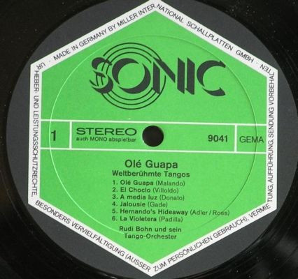 Cover zu Rudi Bohn Und Sein Orchester - Olé Guapa (Weltberühmte Tangos) | 1976 | Vinyl | Latin | Germany