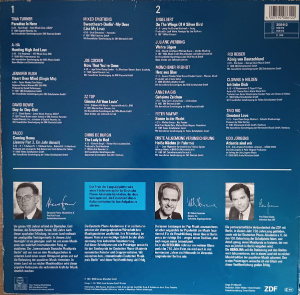 Cover zu Various - Starlights - Internationaler Musikpreis Berlin 1987 | 1987 | Vinyl | Rock, Pop | Europe Schallplatten Ankauf