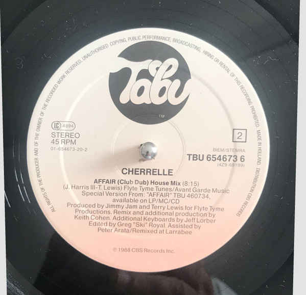 Cover zu Cherrelle - Affair | 1989 | Vinyl | Funk / Soul | Europe Schallplatten Ankauf