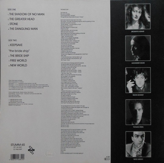 Cover zu Crime & The City Solution - The Bride Ship | 1989 | Vinyl | Rock | Germany