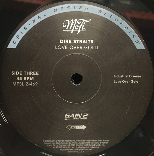 Cover zu Dire Straits - Love Over Gold | 2019 | Vinyl, 12