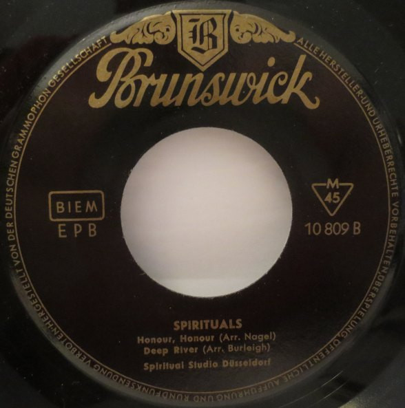 Cover zu Spiritual Studio Düsseldorf - Spirituals | 1958 | Vinyl | Jazz, Funk / Soul, Folk, World, & Country | Germany Schallplatten Ankauf