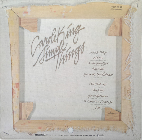 Cover zu Carole King - Simple Things | 1977 | Vinyl | Rock | Germany
