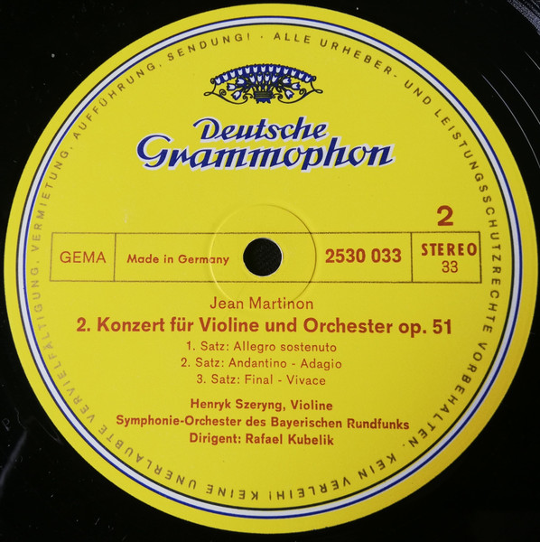 Cover zu Alban Berg / Jean Martinon, Henryk Szeryng, Symphonie-Orchester Des Bayerischen Rundfunks • Rafael Kubelik - Violinkonzert / Violinkonzert Nr.2 | Vinyl | Classical | Germany