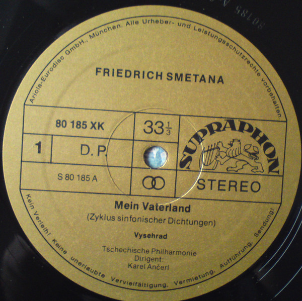 Cover zu Bedřich Smetana - The Czech Philharmonic Orchestra - Karel Ančerl - Mein Vaterland (Ein Zyklus Sinfonischer Dichtungen) | Vinyl | Classical | Germany