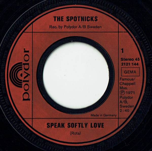 Cover zu The Spotnicks - Speak Softly Love / Amapola | 1973 | Vinyl | Rock, Pop | Germany