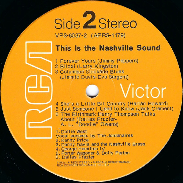 Cover zu Various - The Best Of Today's Nashville Sound Vol.1 | Vinyl | Folk, World, & Country | US Schallplatten Ankauf