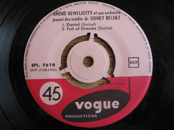 Cover zu André Réwéliotty Et Son Orchestre - Jouent Des Inédits De Sidney Bechet | 1960 | Vinyl | Jazz | France Schallplatten Ankauf