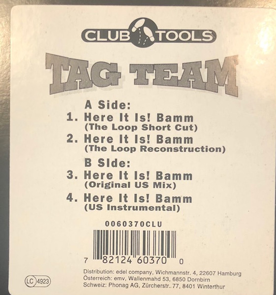 Cover zu Tag Team - Here It Is! Bamm | 1994 | Vinyl | Hip Hop | Germany Schallplatten Ankauf