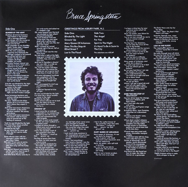 Cover zu Bruce Springsteen - Greetings From Asbury Park N.J. | 1986 | Vinyl | Rock | Europe