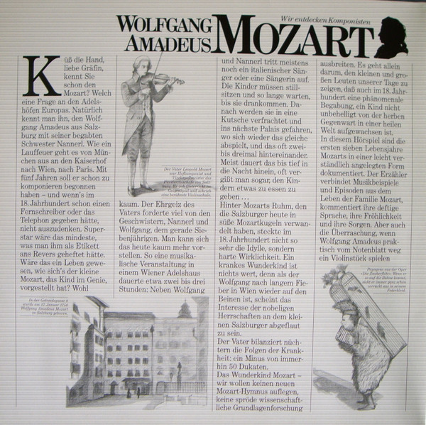 Cover zu Wolfgang Amadeus Mozart - Katrin Behrend, Helmut Lesch - Wir Entdecken Komponisten Das Wunderkind Aus Salzburg Oder: Vor Lauter Tintenklecksen Kann Er Die Noten Kaum Lesen. Ein Musikalisches