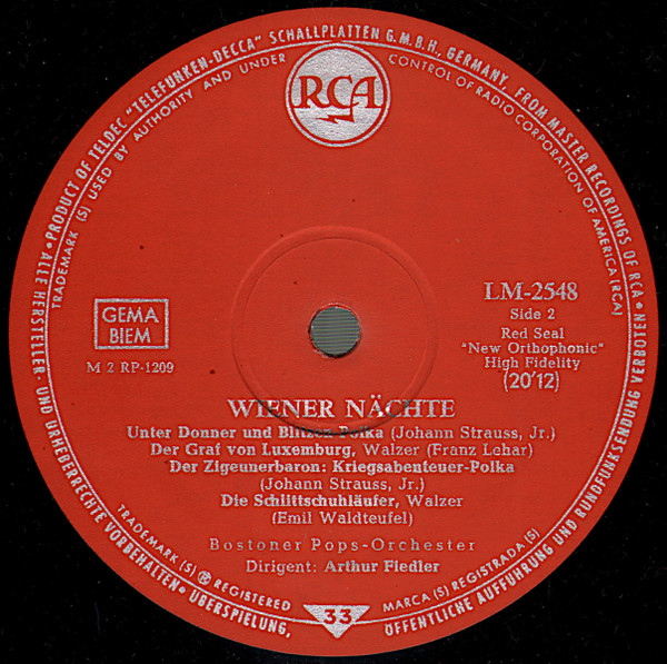 Cover zu Boston Pops Orchestra, Arthur Fiedler - Viennese Night | Vinyl | Classical | Germany