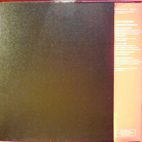 Cover zu Arthur Rubinstein - Pyotr Ilyich Tchaikovsky, Sergei Vasilyevich Rachmaninoff, Edvard Grieg - Romantic Concertos | 1974 | Vinyl | Classical | Germany
