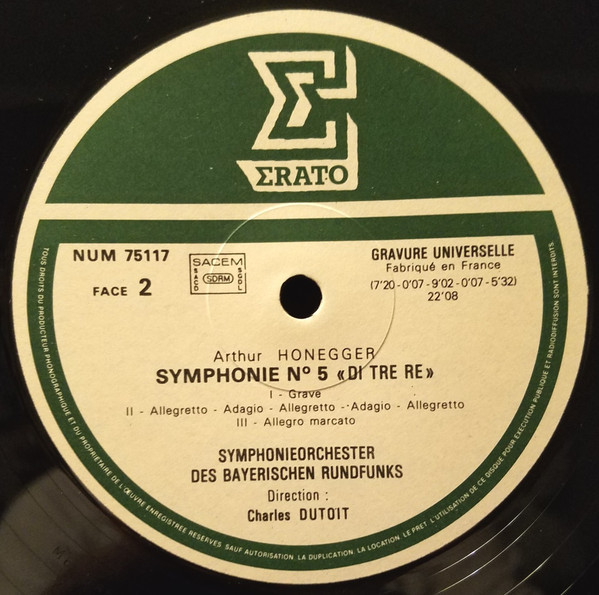 Cover zu Arthur Honegger - Symphonie-Orchester Des Bayerischen Rundfunks, Charles Dutoit - Symphonie N˚ 3