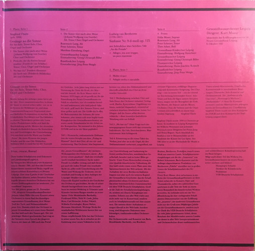 Cover zu Siegfried Thiele / Ludwig van Beethoven - Kurt Masur, Gewandhausorchester Leipzig - Gewandhaus Zu Leipzig Eröffnungskonzert | 1982 | Vinyl | Classical | German Democratic Republic (GDR)