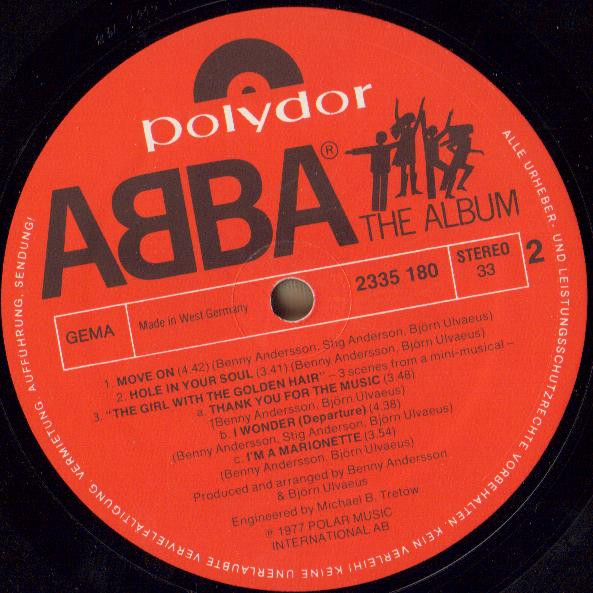 Cover zu ABBA - The Album | 1978 | Vinyl, LP, Album | Electronic, Rock, Pop | Germany