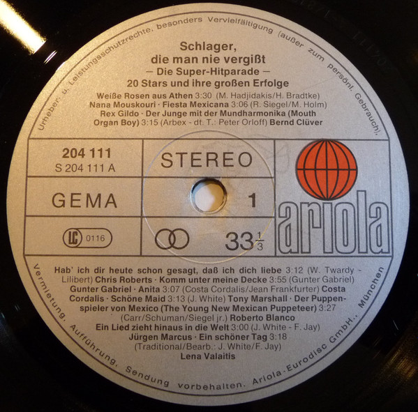 Cover zu Various - Die Super-Hitparade (20 Stars Und Ihre Grossen Erfolge) | 1982 | Vinyl, LP, Stereo, Compilation | Pop | Germany Schallplatten Ankauf