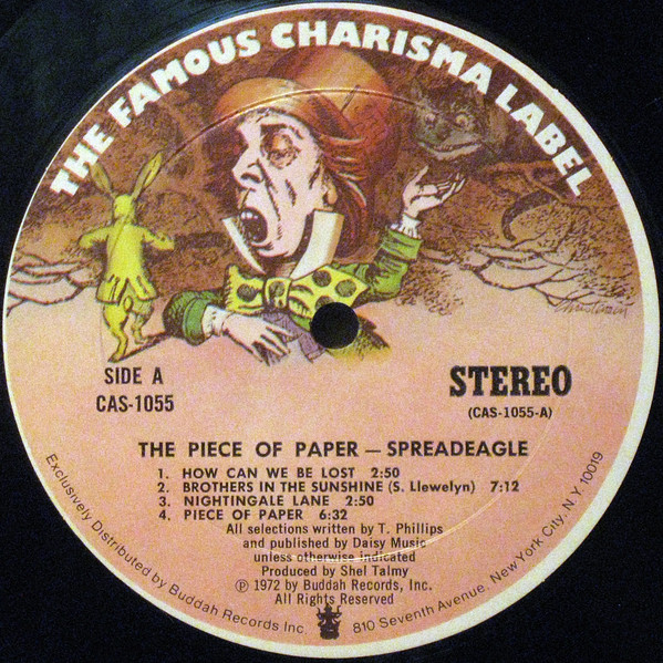 Cover zu Spreadeagle - The Piece Of Paper | 1972 | Vinyl | Rock | US Schallplatten Ankauf
