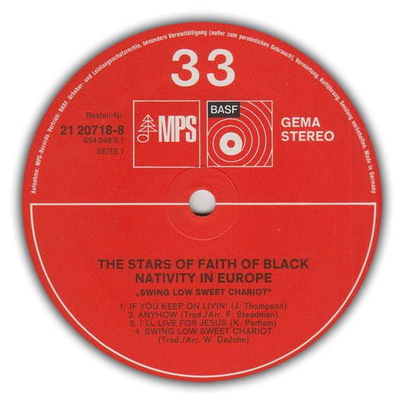 Cover zu The Stars Of Faith - In Europe - Swing Low Sweet Chariot (Negro Spirituals And Gospel Songs) | 1970 | Vinyl | Funk / Soul | Germany Schallplatten Ankauf