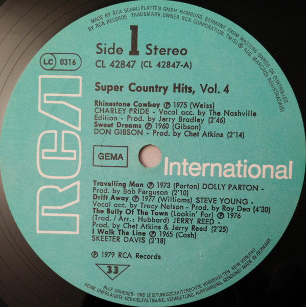 Cover zu Various - Super Country Hits Vol. 4 | 1979 | Vinyl | Folk, World, & Country | Germany