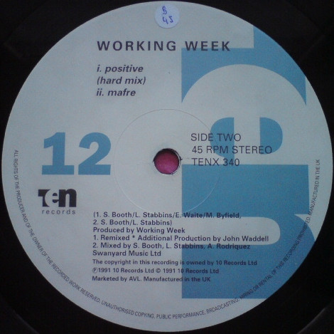 Cover zu Working Week - Positive | 1991 | Vinyl | Electronic | UK