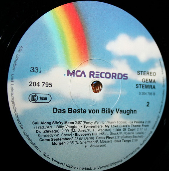 Cover zu Billy Vaughn - Das Beste Von Billy Vaughn | 1982 | Vinyl | Jazz | Europe