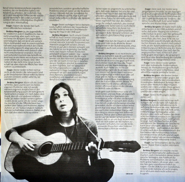 Cover zu Bettina Wegner - Sind So Kleine Hände | 1979 | Vinyl | Folk, World, & Country | Germany