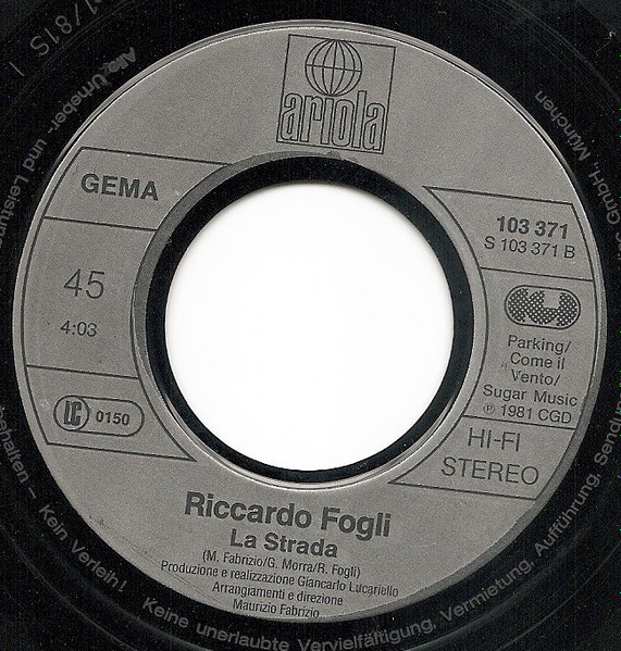 Cover zu Riccardo Fogli - Malinconia | 1981 | Vinyl | Pop | Germany