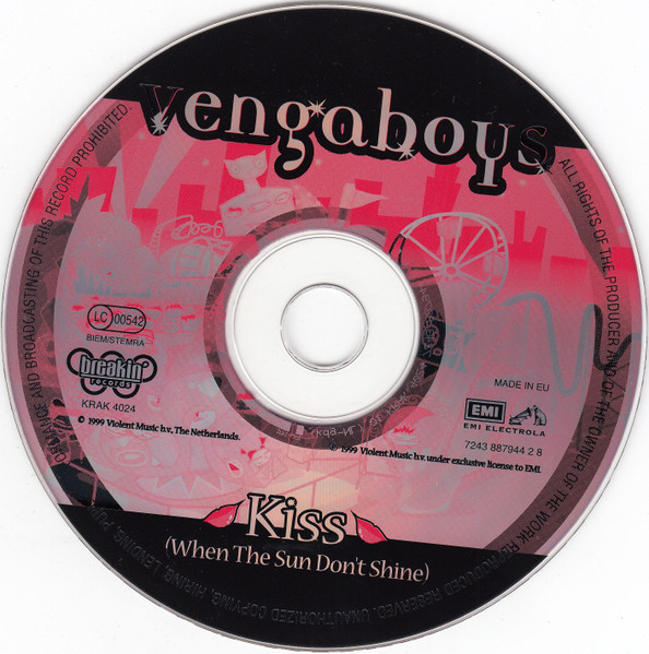 Cover zu Vengaboys - Kiss (When The Sun Don't Shine) | 1999 | Vinyl | Electronic | Europe Schallplatten Ankauf