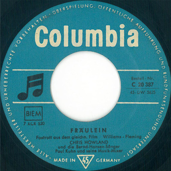 Cover zu Chris Howland - Mama / Fräulein | 1959 | Vinyl | Pop, Stage & Screen | Germany