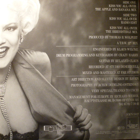 Cover zu Sharon McNight - Kiss You All Over | 1985 | Vinyl | Electronic | Germany Schallplatten Ankauf