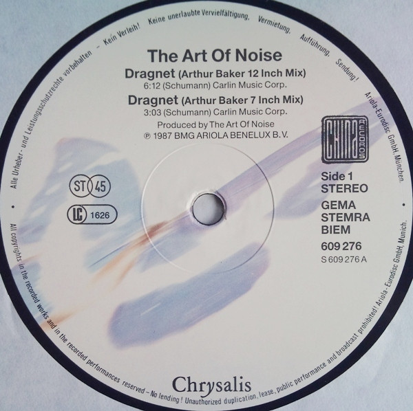 Cover zu The Art Of Noise - Dragnet | 1987 | Vinyl | Electronic | Europe