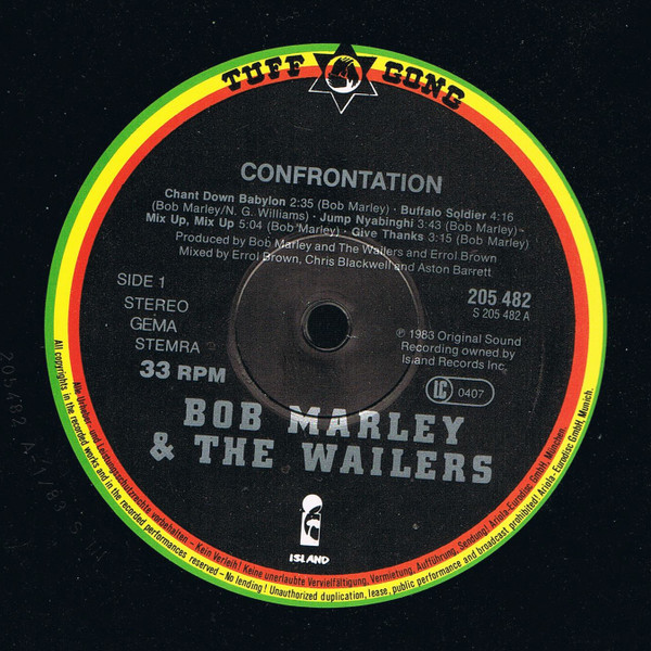 Cover zu Bob Marley & The Wailers - Confrontation | 1983 | Vinyl, LP, Album | Reggae | Europe