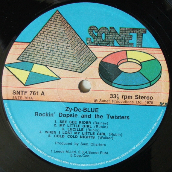 Cover zu Rocking Dopsie & The Cajun Twisters - Zy-De-Blue | 1978 | Vinyl | Blues, Folk, World, & Country | UK Schallplatten Ankauf