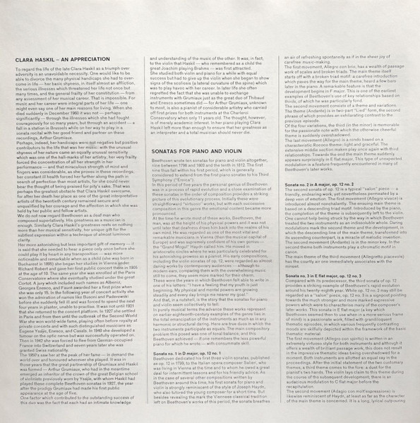 Cover zu Arthur Grumiaux, Clara Haskil, Ludwig van Beethoven - Sämtliche Sonaten Für Klavier Und Violine | 1974 | Vinyl | Classical | Europe