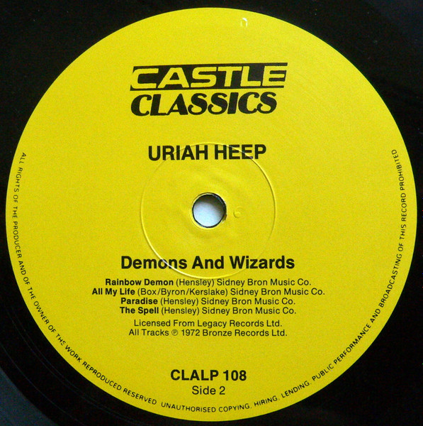 Cover zu Uriah Heep - Demons And Wizards | 1986 | Vinyl | Rock | Germany