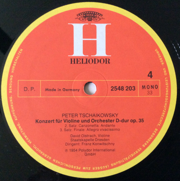 Cover zu David Oistrach - In Memoriam Die Grossen Violinkonzerte | Vinyl | Classical | Germany
