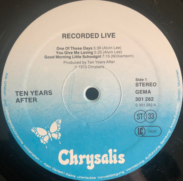 Cover zu Ten Years After - Recorded Live | Vinyl | Rock | Germany