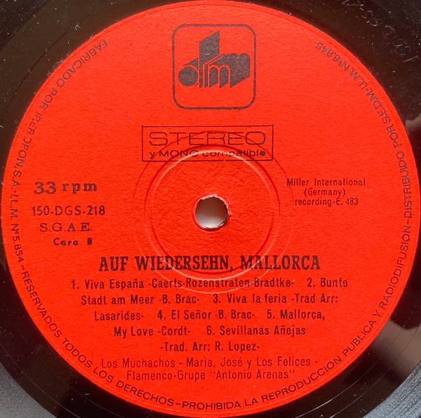 Cover zu Various - Auf Wiedersehn, Mallorca | 1972 | Vinyl | Latin, Pop | Spain Schallplatten Ankauf