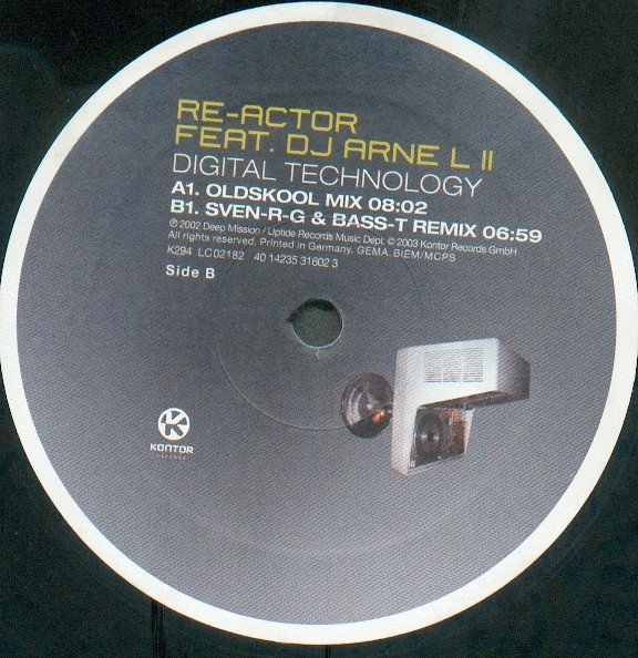 Cover zu Re-Actor - Digital Technology | 2003 | Vinyl | Electronic | Germany