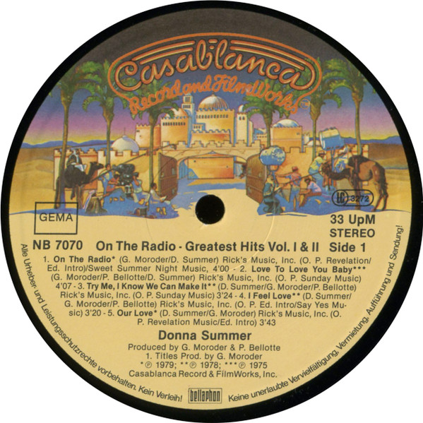 Cover zu Donna Summer - On The Radio - Greatest Hits Volumes I & II | 1979 | Vinyl, LP, Stereo, Compilation | Funk / Soul | Germany