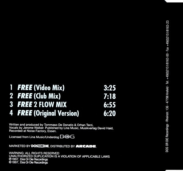 Cover zu DJ Quicksilver - Free | 1997 | Vinyl | Electronic | Germany, Austria, & Switzerland Schallplatten Ankauf