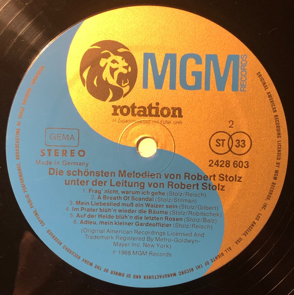 Cover zu Robert Stolz - Die Schönsten Melodien Von Robert Stolz | 1975 | Vinyl | Classical, Stage & Screen | Germany