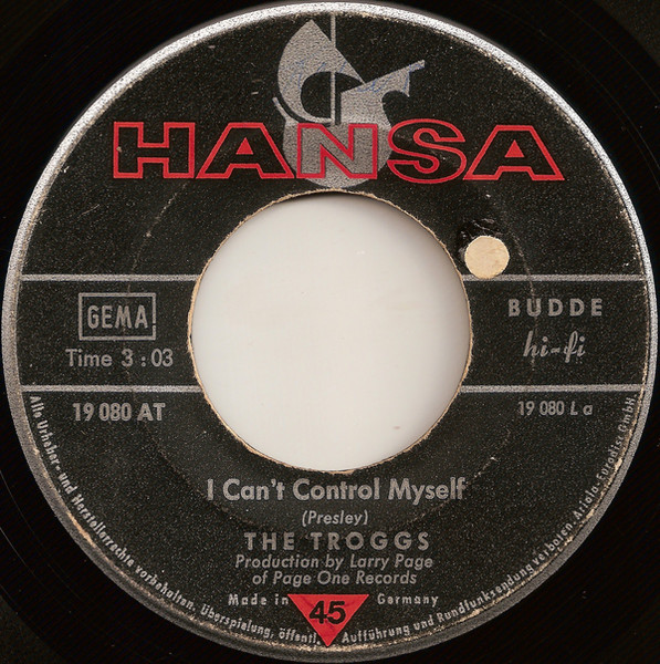 Cover zu The Troggs - I Can't Control Myself / Gonna Make You | 1966 | Vinyl | Rock | Germany Schallplatten Ankauf