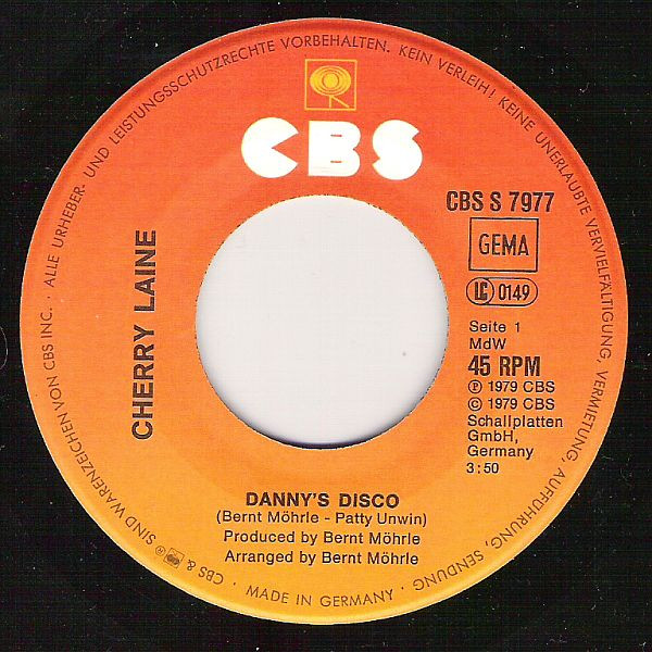 Cover zu Cherry Laine - Danny's Disco | 1979 | Vinyl | Funk / Soul | Germany Schallplatten Ankauf
