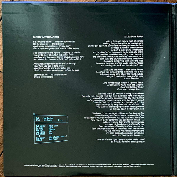 Cover zu Dire Straits - Love Over Gold | 2019 | Vinyl, 12
